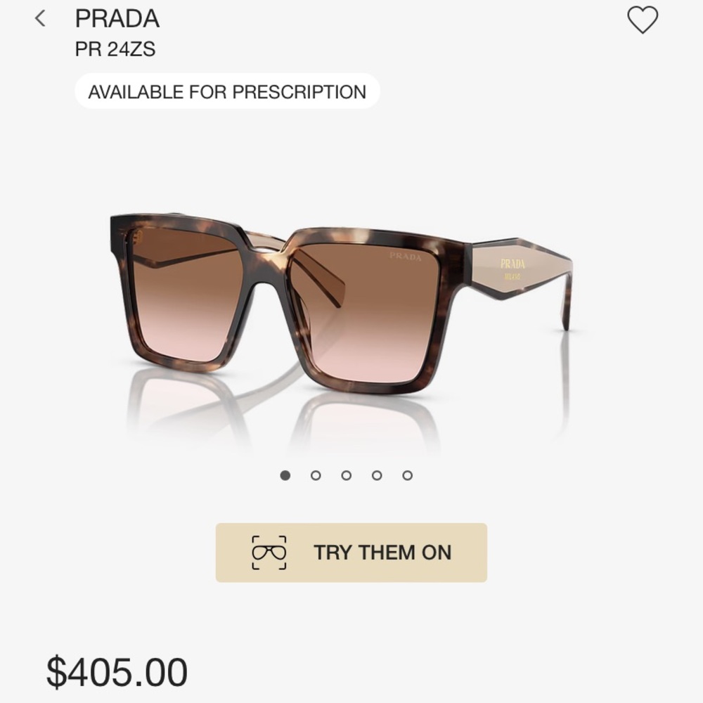 PRADA PR 24ZS TRT SHN BRN G sunglasses